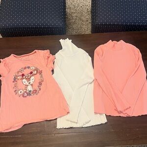 Sz 11-12yr 3 Top Set, Short sleeve, turtle neck, mock neck